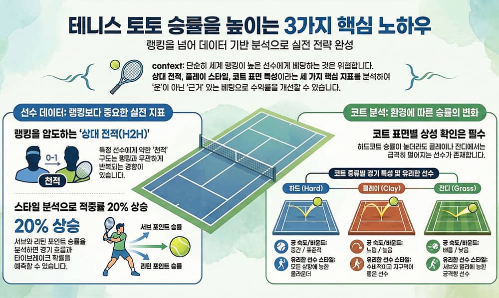 테니스 토토 승률을 높이는 3가지 노하우