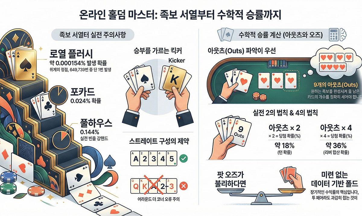온라인 홀덤 족보 체계와 수학적 확률